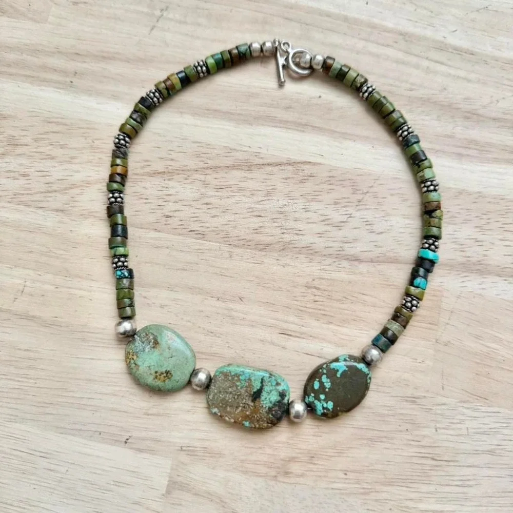 Turquoise Necklace - Heishi Style Beads‎